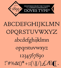 Przykładowa czcionka Doves Type #1